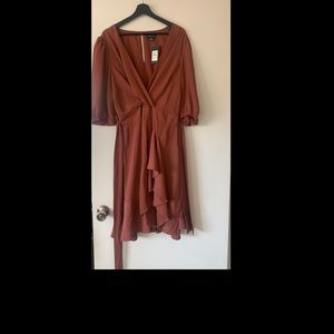 Net- City Chic mauve wrap dress. Size M (18)